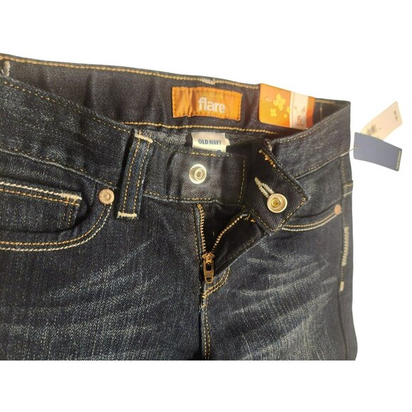 Old Navy Womens Flare Denim Jeans Size 6 Dark Wash New With Tags - Picture 6 of 7